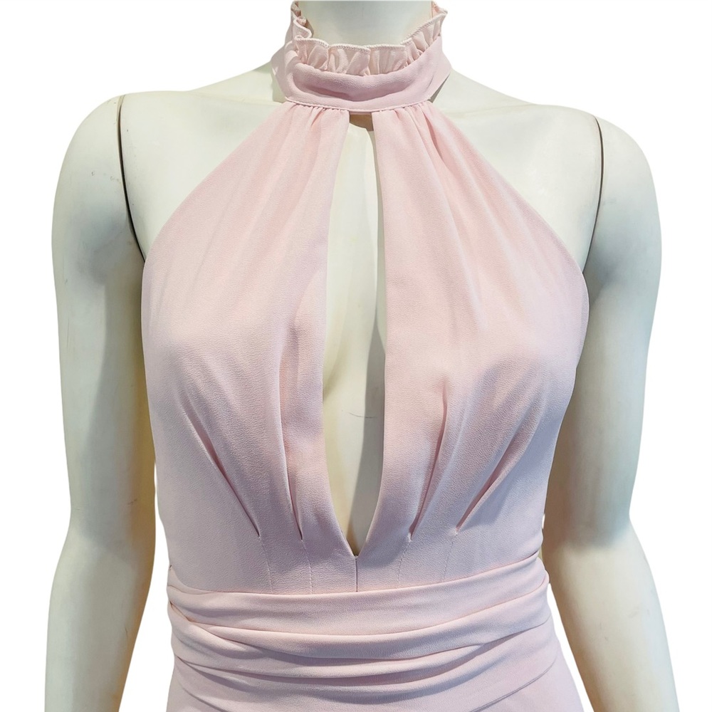 Lulu’s First Comes Love Pink Chiffon Halter Maxi Dress - Picture 4 of 13